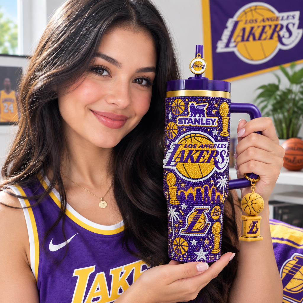 Los Angeles Lakers 40oz Tumbler With Handle TTNL